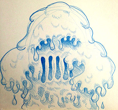 An image of a melting monster.